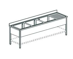 Ванна моечная Apach Chef Line L3S187-55Rwsh – купить по цене завода