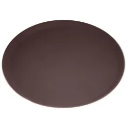 Купить поднос d 28см серия jiwins jw-r1100ct-br, коричневый, прорезиненный круглый в Ижевске – цена завода, доставка до двери | RuOborudovanie.ru
