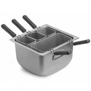 Кастрюля для пасты 38Х35СМ H23,7См, с 4-МЯ корзинами и крышкой, серия "Tender", нерж.сталь 3390Q404 – купить по цене завода