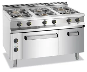 Плита 6 конфорочная 900 сер. Apach Aprg-129Fe – купить в Ижевске по цене завода