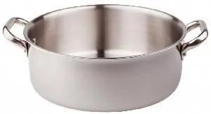 Кастрюля низкая нержавеющая сталь без крышки 20Х13СМ 4л Pentole Agnelli 3104E20 – купить в Ижевске по цене завода