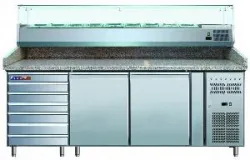 Купить стол холодильный cooleq pz2610tn-vrx380 гранит для пиццы на 428л, витрина (+2...+8) 7ящ/2дв. в Ижевске – цена завода, доставка до двери | RuOborudovanie.ru