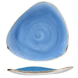 Купить тарелка мелкая треугольная 31,1см, без борта, stonecast, цвет cornflower blue scfstr121 – цена от завода, доставка до двери | RuOborudovanie.ru