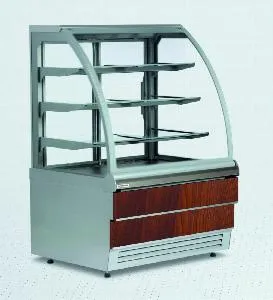 Витрина кондитерская Es system k Carina 02 1,4 темный дуб палермо,серебро – купить по цене завода
