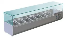 Витрина холодильная для ингредиентов 7хGN1/3 -150 мм Koreco VRX1600380(395II) – купить в Ижевске с доставкой Купить витрина холодильная для ингредиентов 7хgn1/3 -150 мм koreco vrx1600380(395ii) в Ижевске – цена завода, доставка до двери | RuOborudovanie.ru