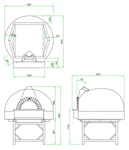 Печь для пиццы Valoriani Vesuvio Igloo 120 дровяная с подом 120 см – купить по цене завода