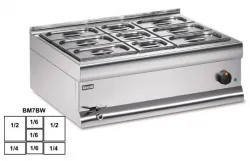Купить мармит настольный 2*gn1/2 + 2*gn1/4 + 3*gn1/6 lincat bm7bwfl в Ижевске – цена завода, доставка до двери | RuOborudovanie.ru