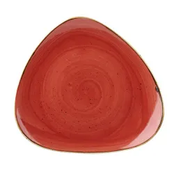 Купить тарелка мелкая треугольная 19,2см, без борта, stonecast, цвет berry red sbrstr71 – цена от завода, доставка до двери | RuOborudovanie.ru