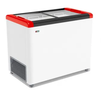 Ларь морозильный Frostor Gellar FG350C прямое стекло красный – купить по цене завода