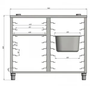Подставка Grill Master под пароконвектомат ПКЭБ/6 (н/сталь) – купить по цене завода