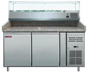 Стол холодильный Cooleq PZ2600TN-VRX380 гранит для пиццы на 428л, витрина (+2...+8) 2дв – купить в Ижевске по цене завода