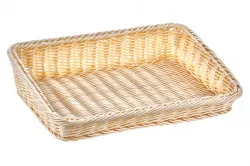 Купить корзинка пластиковая со скошенным бортом 380х260 мм бежевая [beige 5450] в Ижевске – цена завода, доставка до двери | RuOborudovanie.ru