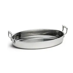 Лоток для жарки "Tri-Ply" 30,5Х23СМ H6,5См 4,5Л, овальный, с ручками, нерж.сталь Cw2042 – купить в RuOborudovanie.ru с доставкой до двери Купить лоток для жарки "tri-ply" 30,5х23см h6,5см 4,5л, овальный, с ручками, нерж.сталь cw2042 – цена от завода, доставка до двери | RuOborudovanie.ru