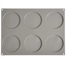 Купить форма силиконовая "gourmand диск" d110мм h3,5мм, 33мл, 6 ячеек gg003s – цена от завода, доставка до двери | RuOborudovanie.ru