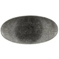 Купить блюдо овальное chefs 34,7х17,3см, без борта, цвет raku quartz black, studio prints rkbqov351 – цена от завода, доставка до двери | RuOborudovanie.ru