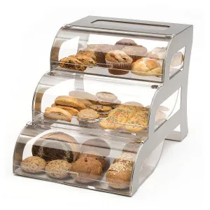 Этажерка Bakery 3-х ярусная, для выпечки, 59,1х38,8см H39,4см, акрил/нерж.сталь Bk010 – купить в Ижевске по цене завода