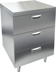 Модуль барный Hicold НБМТ 3-6/6 закрытый с тремя ящиками, 600х600х850мм – купить в Ижевске по цене завода