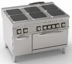 Купить плита 6 конфорочная 900 серии tecnoinox pf12e9 316039 – цена от завода, доставка до двери | RuOborudovanie.ru
