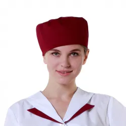 Купить шапочка повара таблетка бордовая [00400] в Ижевске – цена завода, доставка до двери | RuOborudovanie.ru