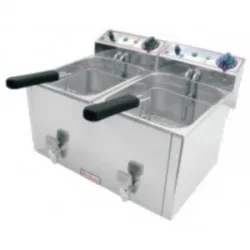 Купить фритюрница beckers fr 8+8 на 16л, 6.6квт, настольная, 400х520х350мм в Ижевске – цена завода, доставка до двери | RuOborudovanie.ru