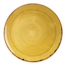 Купить тарелка мелкая 28,8см, без борта, stonecast, цвет mustard seed yellow smssev111 – цена от завода, доставка до двери | RuOborudovanie.ru