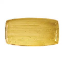 Купить блюдо сервировочное 35х18,5см, без борта, stonecast, цвет mustard seed yellow smssop141 – цена от завода, доставка до двери | RuOborudovanie.ru