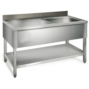 Ванна моечная Kocateq STR1V127R 70х120х85см с 1 цельнотянутым гнездом и каркасом из нерж.стали – купить по цене завода