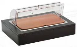 Купить поднос для сыра gn1/1 с крышкой roll-top, на дерев.подставке венге 51130940 – цена от завода, доставка до двери | RuOborudovanie.ru