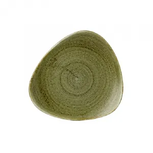 Тарелка мелкая треугольная 22,9СМ, без борта, Stonecast Plume, цвет Olive Plgrtr91 – купить по цене завода