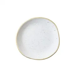 Купить тарелка мелкая "волна" 18,6см, без борта, stonecast, цвет barley white swhsog71 – цена от завода, доставка до двери | RuOborudovanie.ru