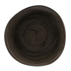 Купить тарелка мелкая "волна" 28,6см, без борта, stonecast patina, цвет iron black paibog111 – цена от завода, доставка до двери | RuOborudovanie.ru