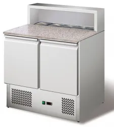 Купить стол для пиццы koreco ps900 (+0/+10) гранит.столеш., 2дв, 2полки gn1/1 в Ижевске – цена завода, доставка до двери | RuOborudovanie.ru