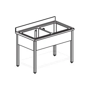 Ванна моечная Apach Chef Line L2S147-55Sh – купить по цене завода