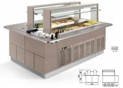 Купить стол шведский комб. островн. enofrigo fast gourmet isola doppia bm+rf 2000 венге в Ижевске – цена завода, доставка до двери | RuOborudovanie.ru