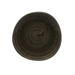 Купить тарелка мелкая "волна" 18,6см, без борта, stonecast patina, цвет iron black paibog71 – цена от завода, доставка до двери | RuOborudovanie.ru