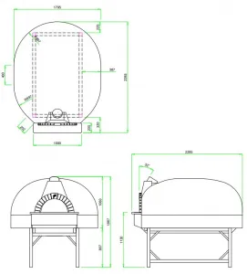 Печь для пиццы Valoriani Vesuvio Igloo 140*180 дровяная с подом 140*180 см – купить по цене завода
