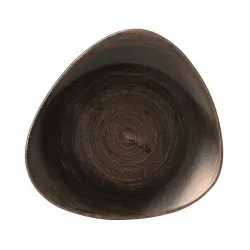 Купить тарелка мелкая треугольная 26,5см, без борта, stonecast patina, цвет iron black paibtr101 – цена от завода, доставка до двери | RuOborudovanie.ru
