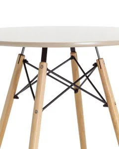 Стол обеденный Eames D-800 мм, 4 ножки Бежевый обеденный нераздвижной – купить в Ижевске по цене завода