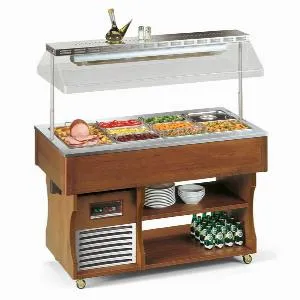 Стол шведский тепловой Tecfrigo Isola 4M Bm мармит темн.орех – купить по цене завода