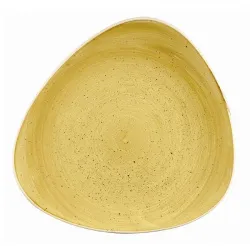 Купить тарелка мелкая треугольная 26,5см, без борта, stonecast, цвет mustard seed yellow smsstr101 – цена от завода, доставка до двери | RuOborudovanie.ru