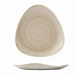 Купить тарелка мелкая треугольная 19,2см, без борта, stonecast, цвет nutmeg cream snmstr71 – цена от завода, доставка до двери | RuOborudovanie.ru