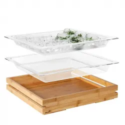 Купить вставка для подноса (арт.bd132), 51х51см h9,5см, с поддоном, серия natura, акрил sa117 – цена от завода, доставка до двери | RuOborudovanie.ru