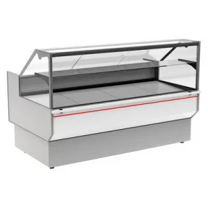 Витрина холодильная Полюс GC95 SM 1,5-1 (ВХС-1,5 Carboma GC95) (0011-9003 боковины серые, декор белы – купить по цене завода