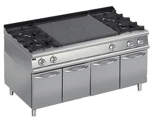Плита газовая Apach Chef Line Lrstg169R4Cs со сплошной поверхностью 900 серии – купить по цене завода