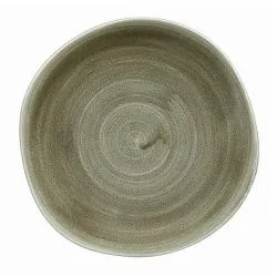Купить тарелка мелкая "волна" 18,6см, без борта, stonecast patina, цвет burnished green pabgog71 – цена от завода, доставка до двери | RuOborudovanie.ru