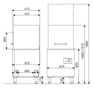 Посудомоечная машина Kocateq KOMEC-H500 купольная с дозат.ополаск, без дозат.моющ.средств – купить в Ижевске по цене завода