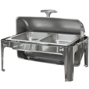 Чафинг-диш ERGO FQ-CD-190-2 на 2 гастроемкости GN 1/2 с роликовой крышкой – купить в Ижевске по цене завода