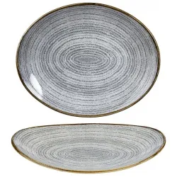 Купить блюдо овальное 27х22,9см, без борта, цвет stone grey, studio prints spsgop581 – цена от завода, доставка до двери | RuOborudovanie.ru