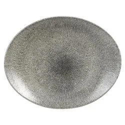 Купить блюдо овальное 27х22,9см, без борта, цвет raku quartz black, studio prints rkbqop581 – цена от завода, доставка до двери | RuOborudovanie.ru