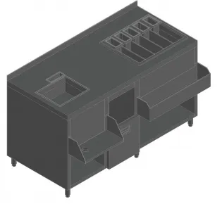 Барная станция Hicold НБМКС-15/7БПК с бортом, без ящиков и вертушки – купить в Ижевске по цене завода